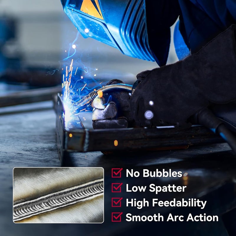 ARCCAPTAIN Flux Core Welding Wire .030, E71T-GS 030" Flux Core Welding Wire Gasless Low Splatter 10Lbs Mig Welding Wire Mild Carbon Steel Compatible With Lincoln Miller Forney Harbor Welder 4.5KG - Image 2